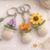 Flower Pot Keychains